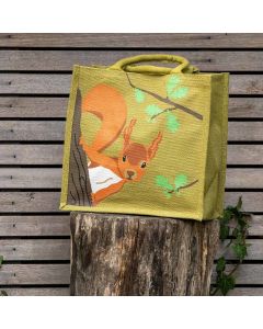 Squirrel Jute Shopping Bag